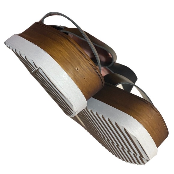 Christian Di Riccio Sandals Sling Back Heels Made in Italy Leather Size 41 - Picture 3 of 8